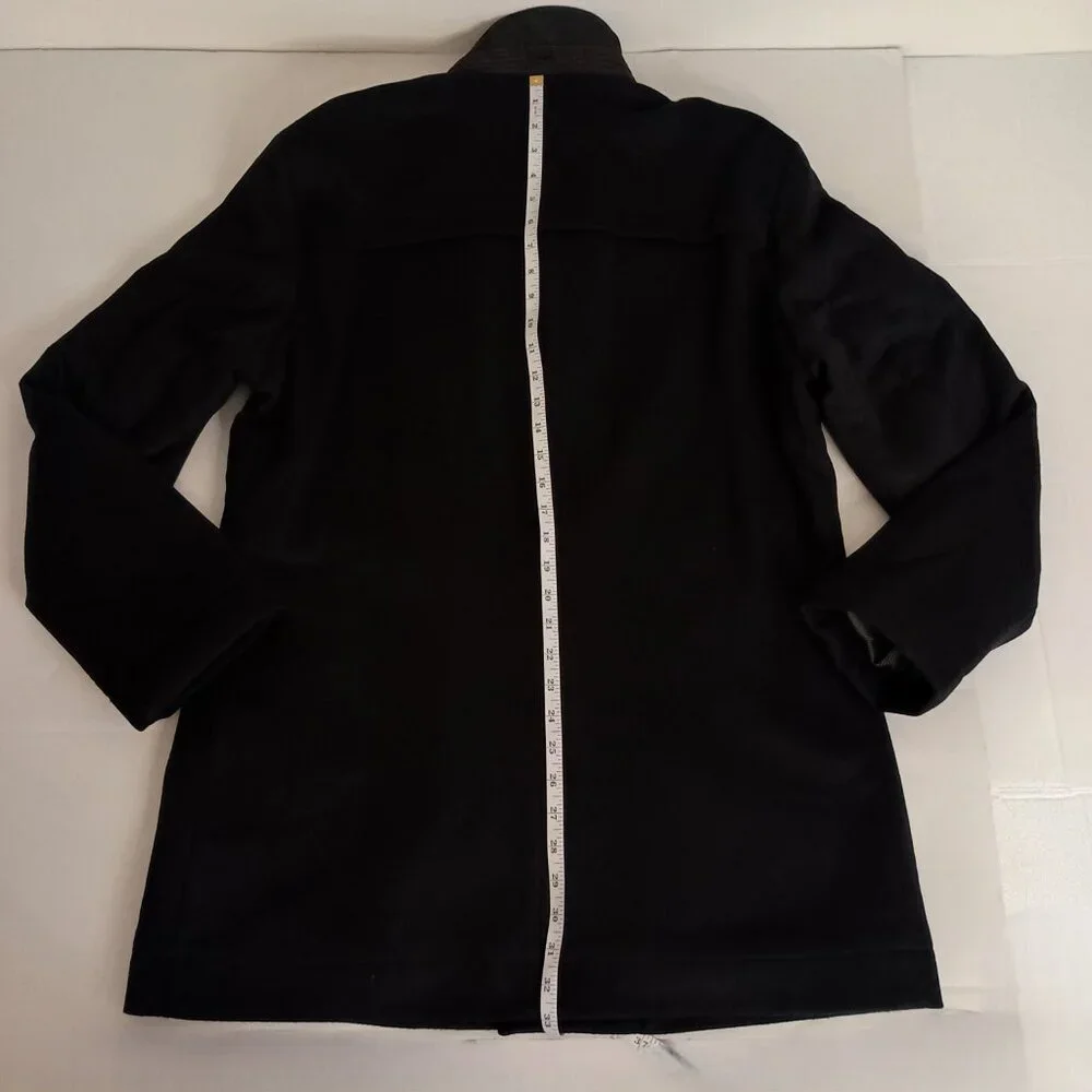 Hugo Boss Wool Cashmere Coat with Inner Bib & Ribbed Collar Size 40R EUC - Picture 14 of 16